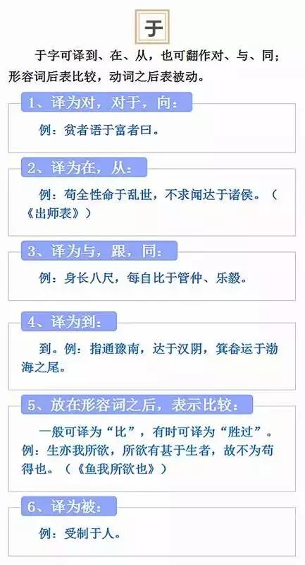 之、其、以、于、而 这些文言文虚词到底怎么用