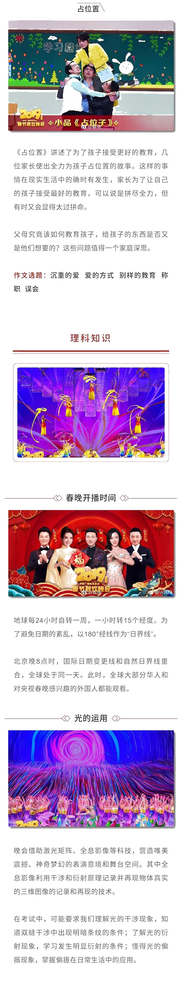 新年第一课！2019春晚中蕴含了哪些的“潜在”的中高考考点！